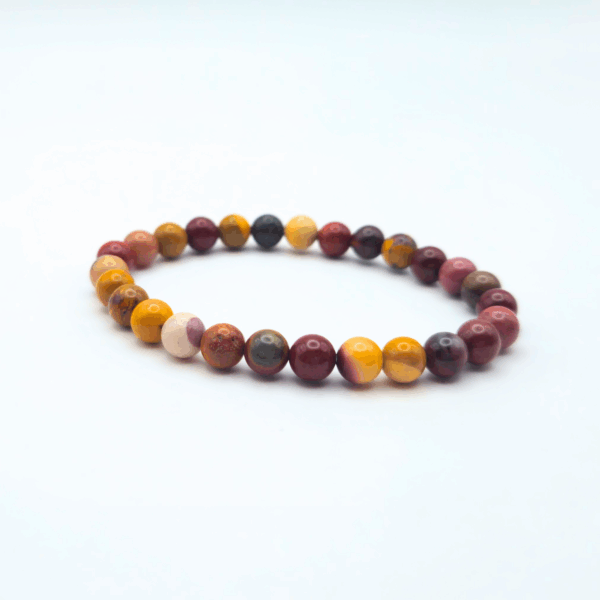 Bracelet Mookaïte (Jaspe australien) 6 mm – Pierre d’ancrage, vitalité et confiance – Image 3