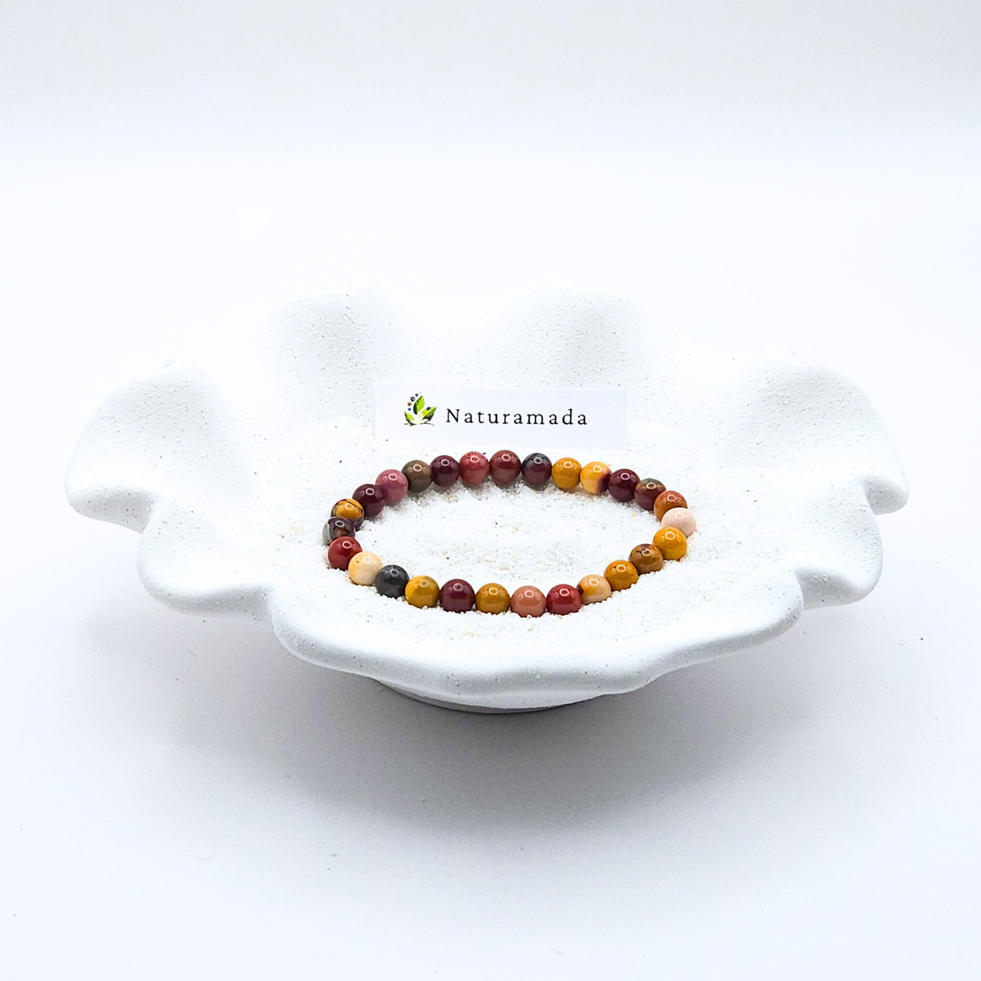 Bracelet Mookaïte (Jaspe australien) 6 mm – Pierre d’ancrage, vitalité et confiance