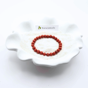 Bracelet jaspe rouge – Pierre d’ancrage et vitalité (6 mm)