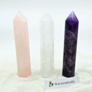 Pointe de Quartz rose naturelle – env. 100 mm