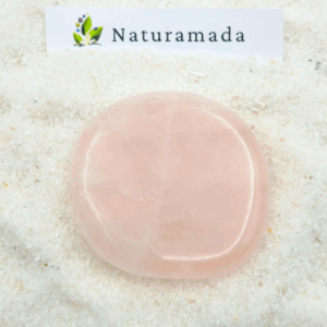 Galet plat en Quartz Rose – 40 mm | Pierre naturelle d’amour et de douceur