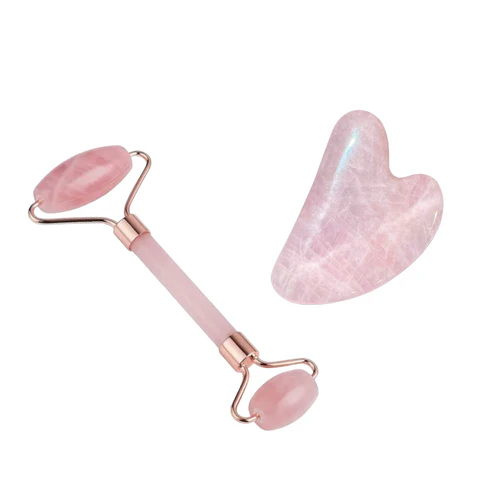 Quartz rose – Coffret Gua Sha & Rouleau