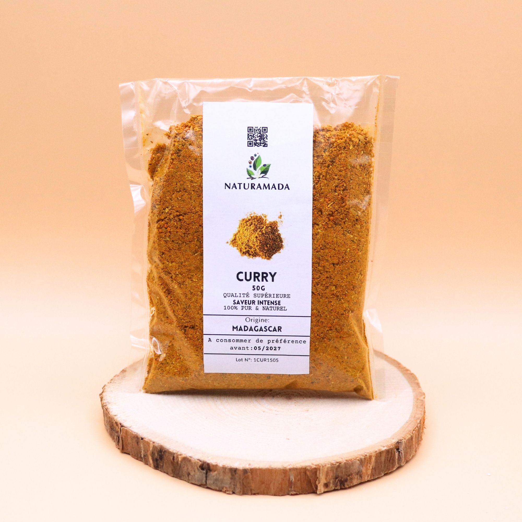 Mélange de curry en poudre 100 % naturel – 50 g – recette artisanale par Naturamada